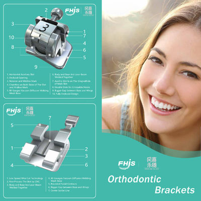 Buy Dental Ceramic Orthodontic Brackets Roth / MBT Ortho Brackets online manufacture