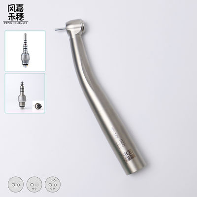 Silver High Speed Fiber Optic Dental Handpiece Push Button Quick Coupling