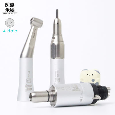 Dental Low Speed Handpiece 1/1 Contra-Angled Durable 4-Hole Motor Set