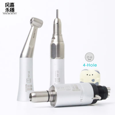 Dental Low Speed Handpiece 1/1 Contra-Angled Implant 4-Hole Motor Kit