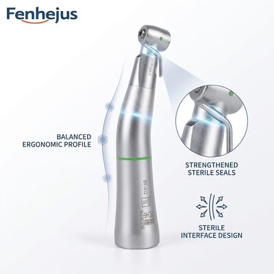 20:1 Gear Ratio Dental Low Speed Handpiece with Fiber Optic Illumination and Ceramic Bearing for Precision Implant Surgery